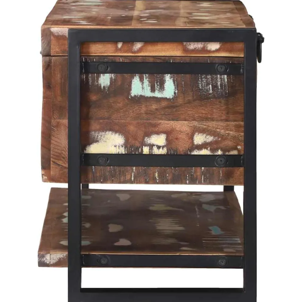 vidaXL Opbergbox Multikleur 80 x 35 x 45 cm Massief gerecycled hout