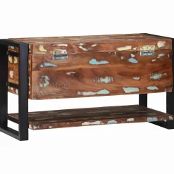 vidaXL Opbergbox Multikleur 80 x 35 x 45 cm Massief gerecycled hout