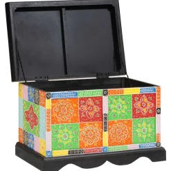 vidaXL Opbergbox Multikleur 60 x 40 x 40 cm Massief mangohout