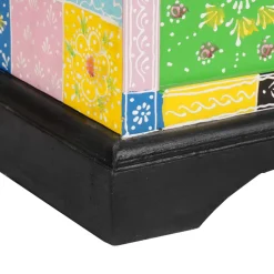 vidaXL Opbergbox Multikleur 60 x 40 x 40 cm Massief mangohout