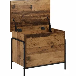 vidaXL Opbergbox Oud hout 80 x 40 x 49,5 cm Bewerkt hout