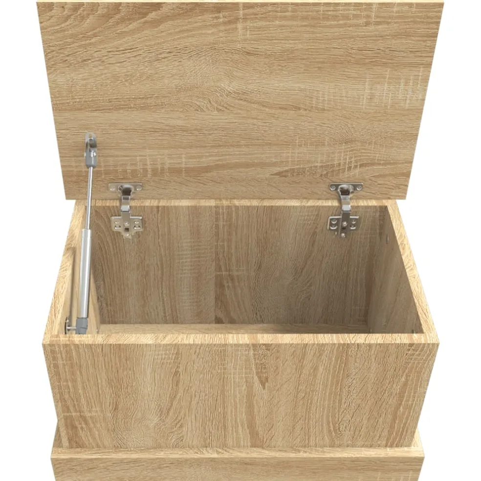 vidaXL Opbergbox Sonoma Eiken 50x30x28 cm Bewerkt Hout