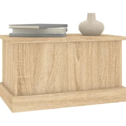 vidaXL Opbergbox Sonoma Eiken 50x30x28 cm Bewerkt Hout