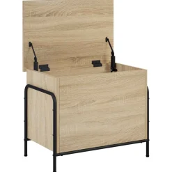 vidaXL Opbergbox Sonoma Eiken 80 x 40 x 49,5 cm Bewerkt hout