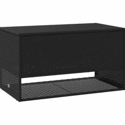 vidaXL Opbergbox voor buiten 100x55x55,5 cm poly rattan zwart