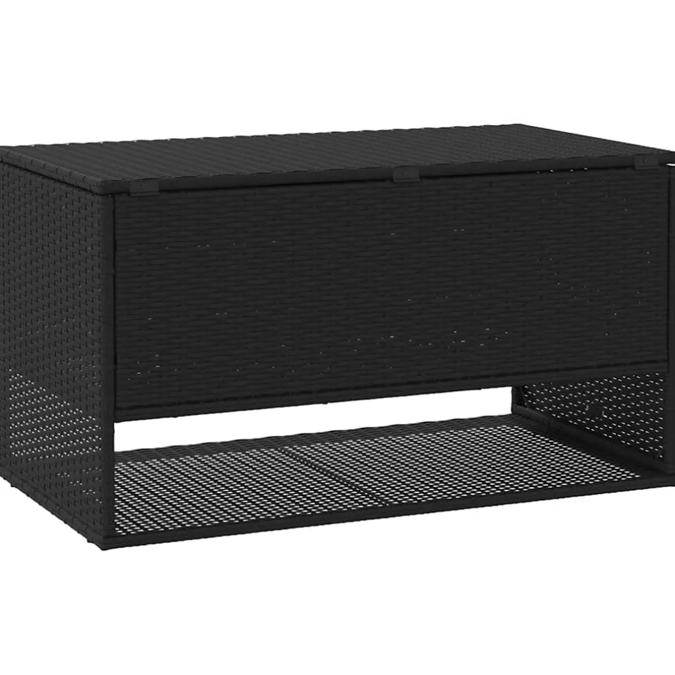 vidaXL Opbergbox voor buiten 100x55x55,5 cm poly rattan zwart