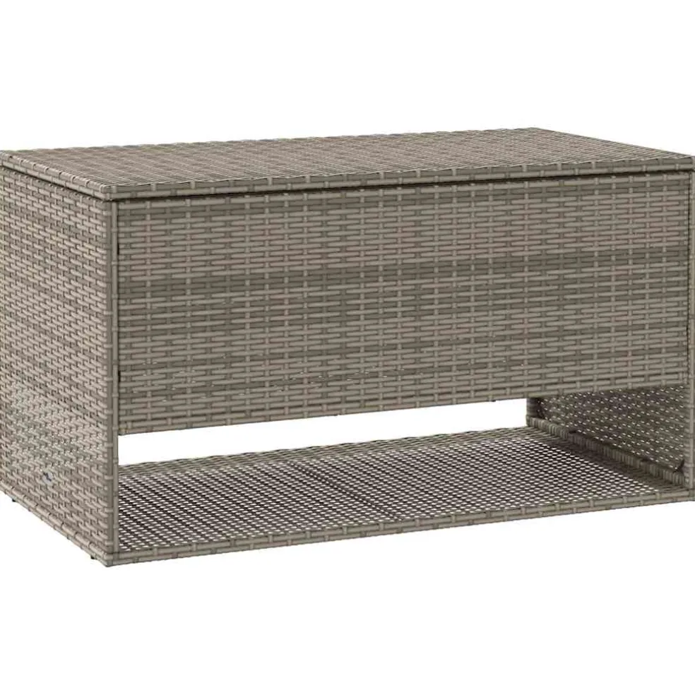 vidaXL Opbergbox voor buiten 100x55x55,5 cm poly rattan grijs