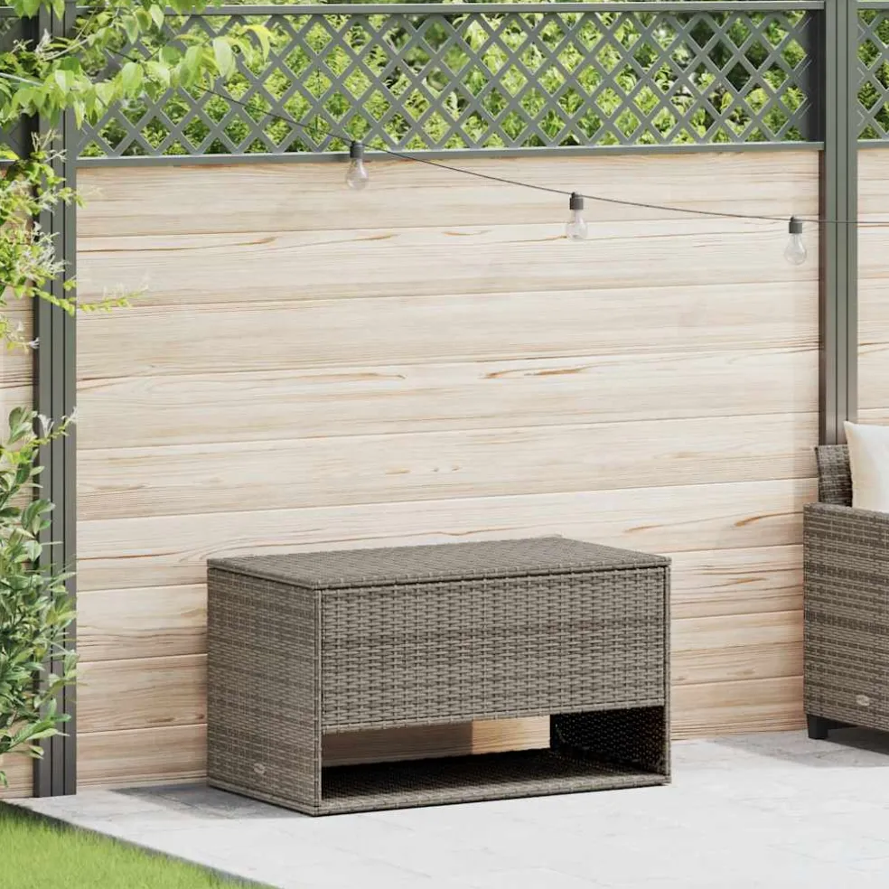 vidaXL Opbergbox voor buiten 100x55x55,5 cm poly rattan grijs