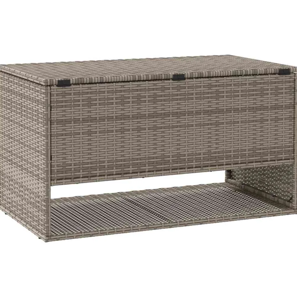 vidaXL Opbergbox voor buiten 100x55x55,5 cm poly rattan grijs
