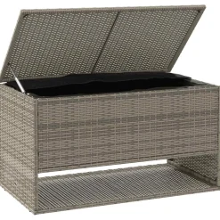 vidaXL Opbergbox voor buiten 100x55x55,5 cm poly rattan grijs