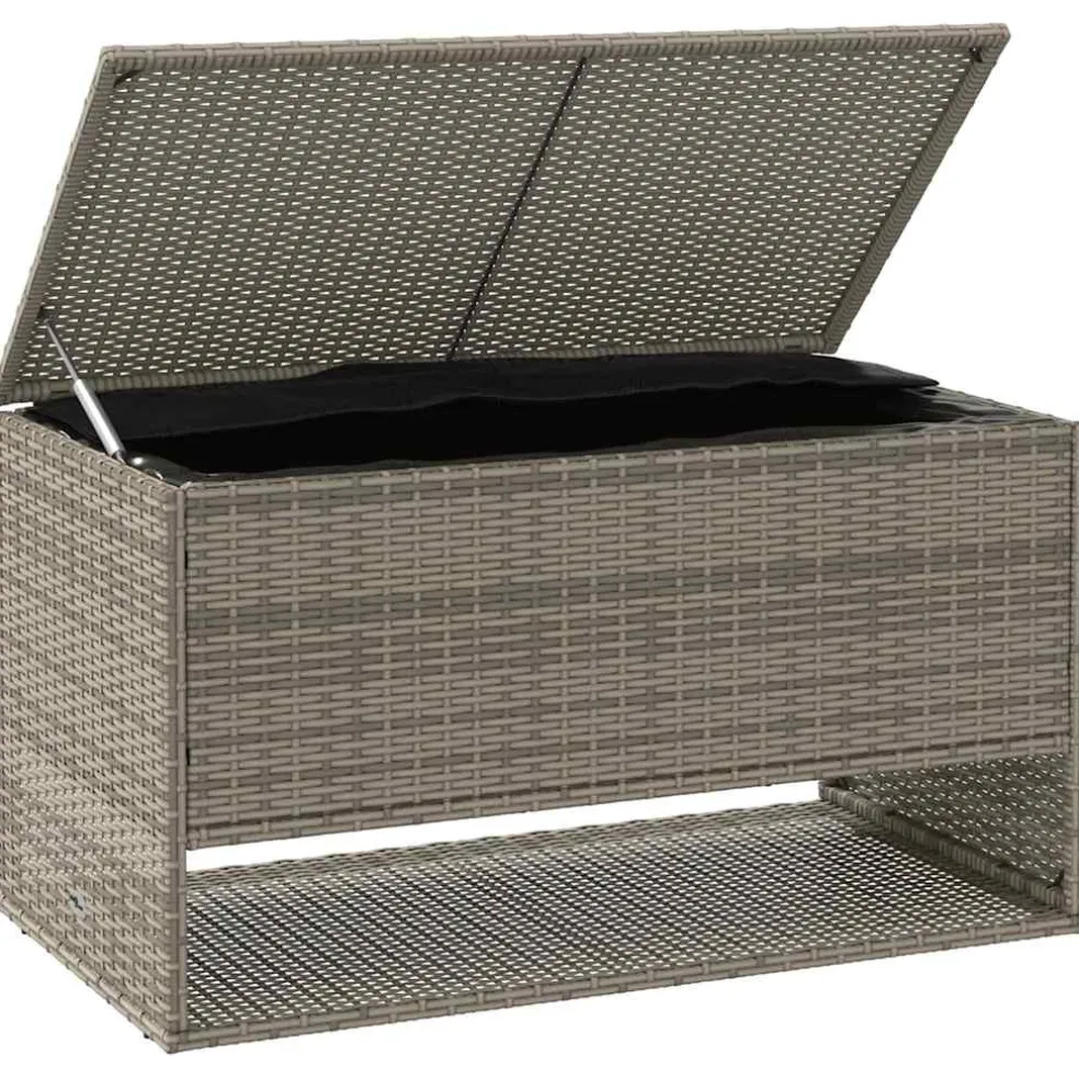 vidaXL Opbergbox voor buiten 100x55x55,5 cm poly rattan grijs