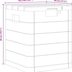 vidaXL Opbergbox voor in de tuin 90 L bruin