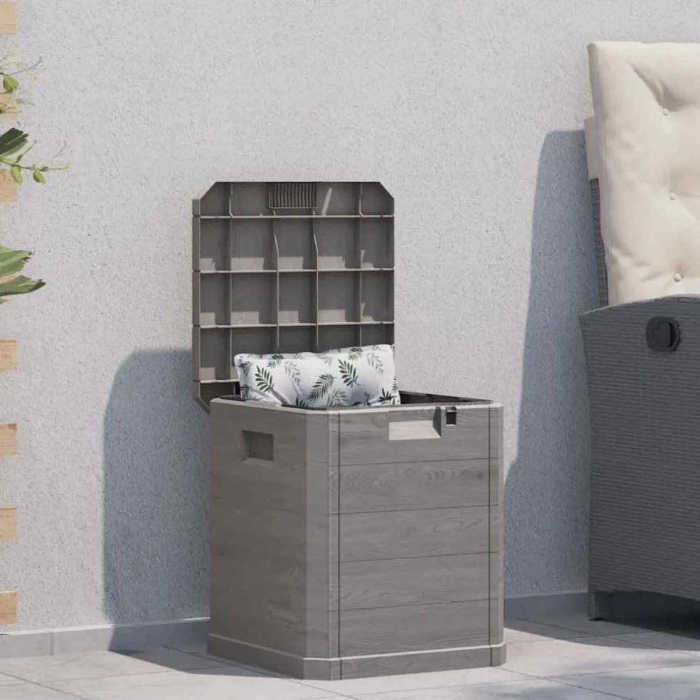 vidaXL Opbergbox voor in de tuin 90 L bruin