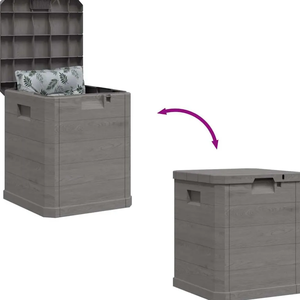vidaXL Opbergbox voor in de tuin 90 L bruin