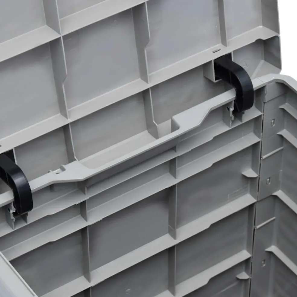 vidaXL Opbergbox voor in de tuin 90 L lichtgrijs