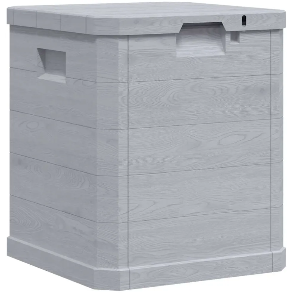 vidaXL Opbergbox voor in de tuin 90 L lichtgrijs