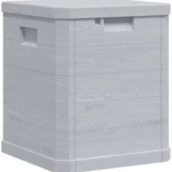 vidaXL Opbergbox voor in de tuin 90 L lichtgrijs