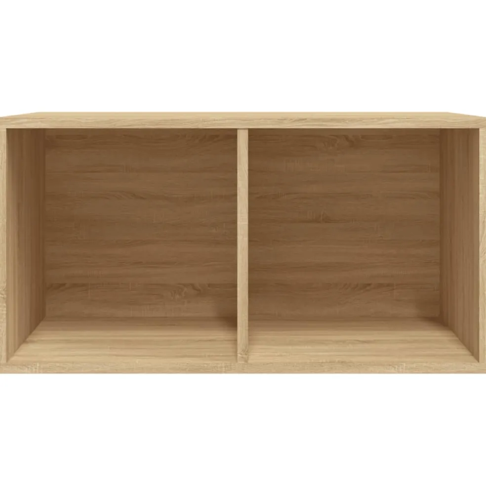 vidaXL Opbergbox voor LP's 71x34x36 cm bewerkt hout sonoma eikenkleur