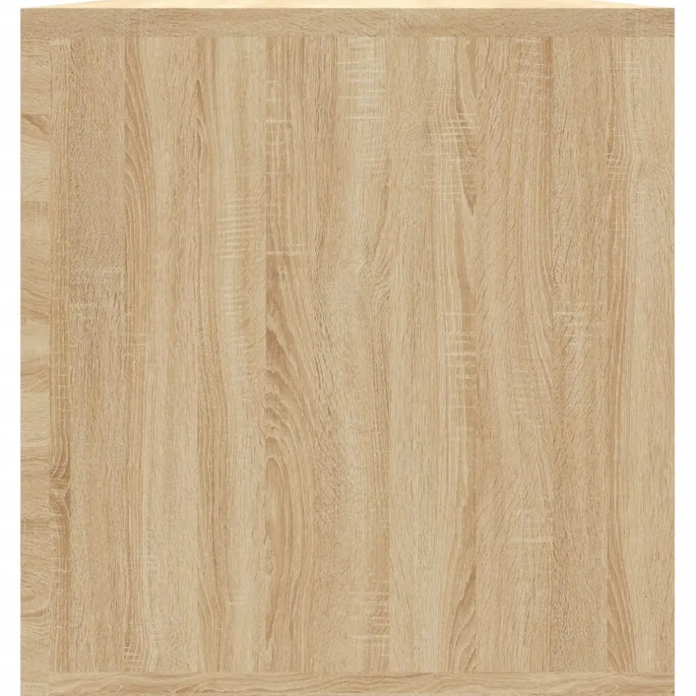 vidaXL Opbergbox voor LP's 71x34x36 cm bewerkt hout sonoma eikenkleur