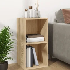 vidaXL Opbergbox voor LP's 71x34x36 cm bewerkt hout sonoma eikenkleur