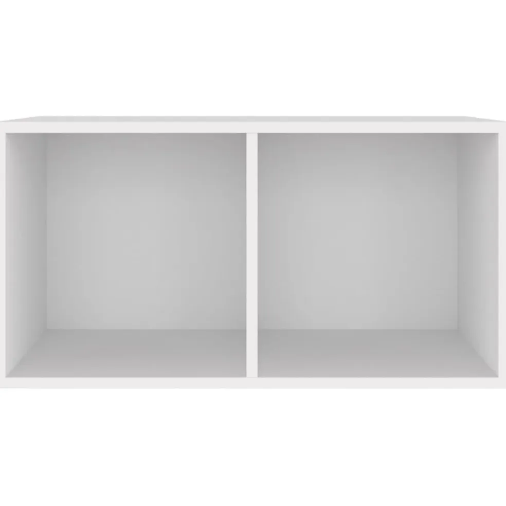 vidaXL Opbergbox voor LP's 71x34x36 cm bewerkt hout wit
