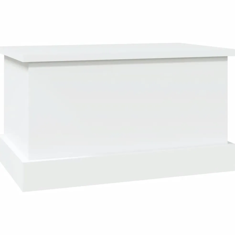 vidaXL Opbergbox Wit 50x30x28 cm Bewerkt Hout