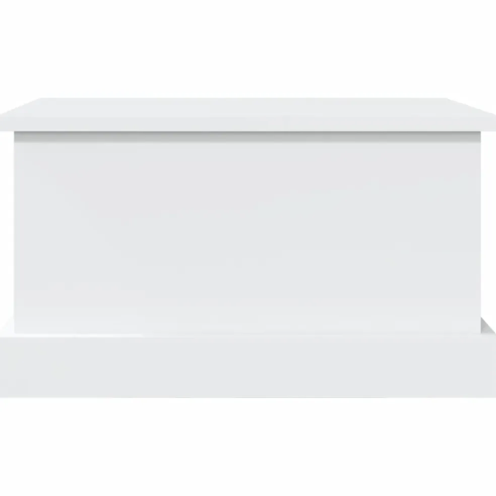 vidaXL Opbergbox Wit 50x30x28 cm Bewerkt Hout