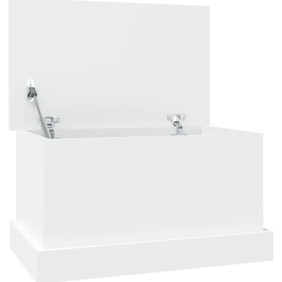 vidaXL Opbergbox Wit 50x30x28 cm Bewerkt Hout