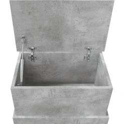 vidaXL Opbergbox 50x30x28 cm bewerkt hout betongrijs