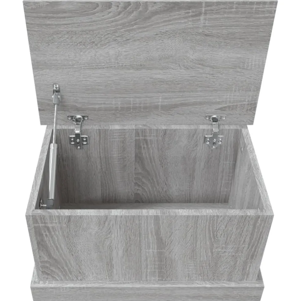 vidaXL Opbergbox 50x30x28 cm bewerkt hout grijs sonoma eikenkleurig