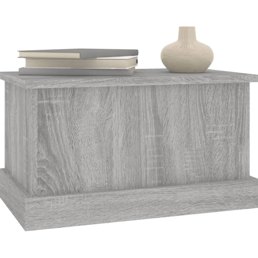 vidaXL Opbergbox 50x30x28 cm bewerkt hout grijs sonoma eikenkleurig
