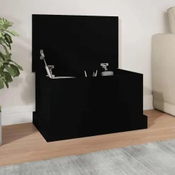 vidaXL Opbergbox 50x30x28 cm bewerkt hout zwart
