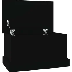 vidaXL Opbergbox 50x30x28 cm bewerkt hout zwart