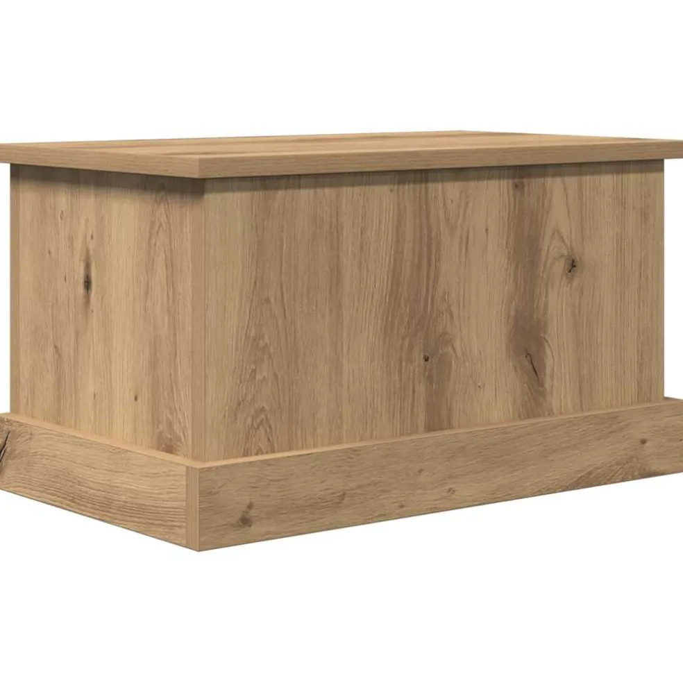 vidaXL Opbergbox 30x50x28 cm bewerkt hout artisanaal eikenkleurig