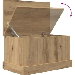 vidaXL Opbergbox 30x50x28 cm bewerkt hout artisanaal eikenkleurig