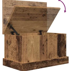 vidaXL Opbergbox 30x50x28 cm bewerkt hout oud houtkleurig
