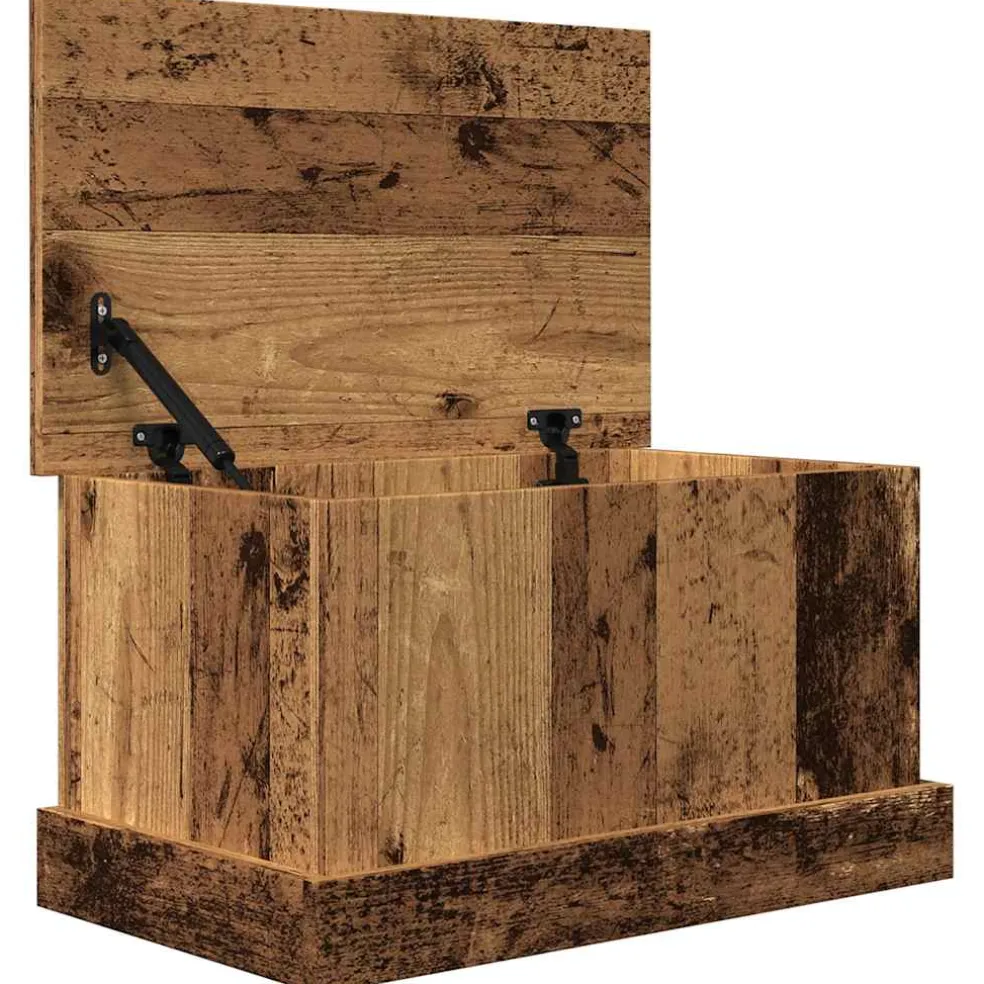 vidaXL Opbergbox 30x50x28 cm bewerkt hout oud houtkleurig