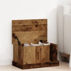 vidaXL Opbergbox 30x50x28 cm bewerkt hout oud houtkleurig