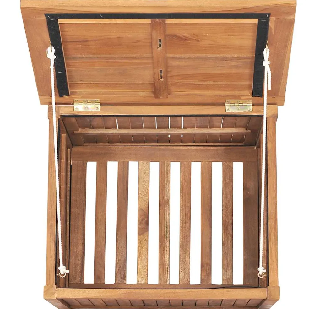 vidaXL Opbergbox 60x50x58 cm massief teakhout