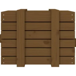 vidaXL Opbergbox 58x40,5x42 cm massief grenenhout honingbruin