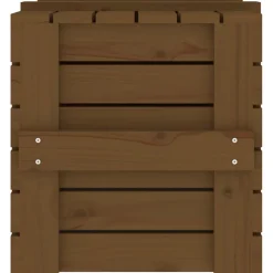 vidaXL Opbergbox 58x40,5x42 cm massief grenenhout honingbruin