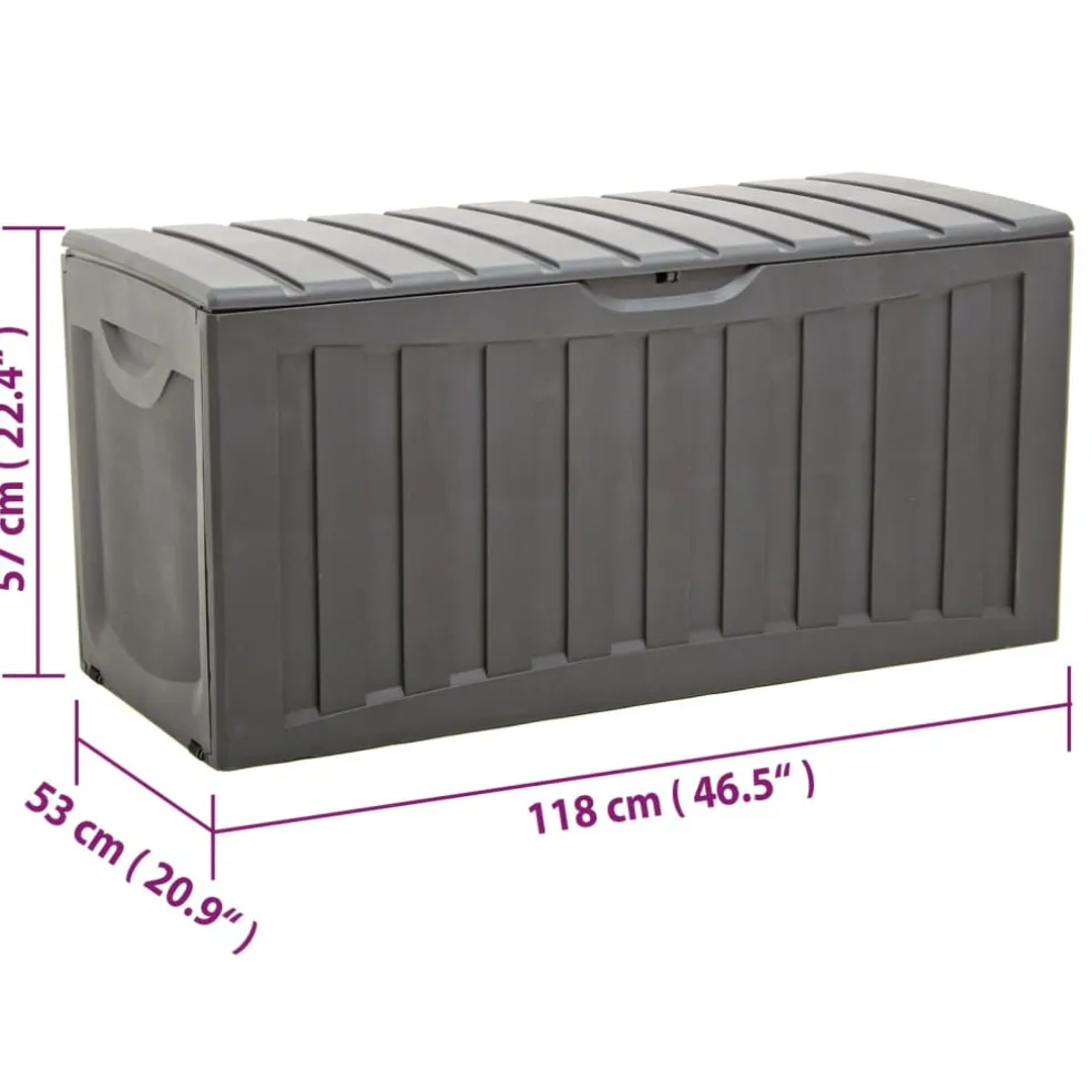 vidaXL Opbergbox 118x53x57 cm polypropyleen zwart