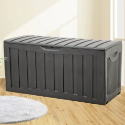 vidaXL Opbergbox 118x53x57 cm polypropyleen zwart