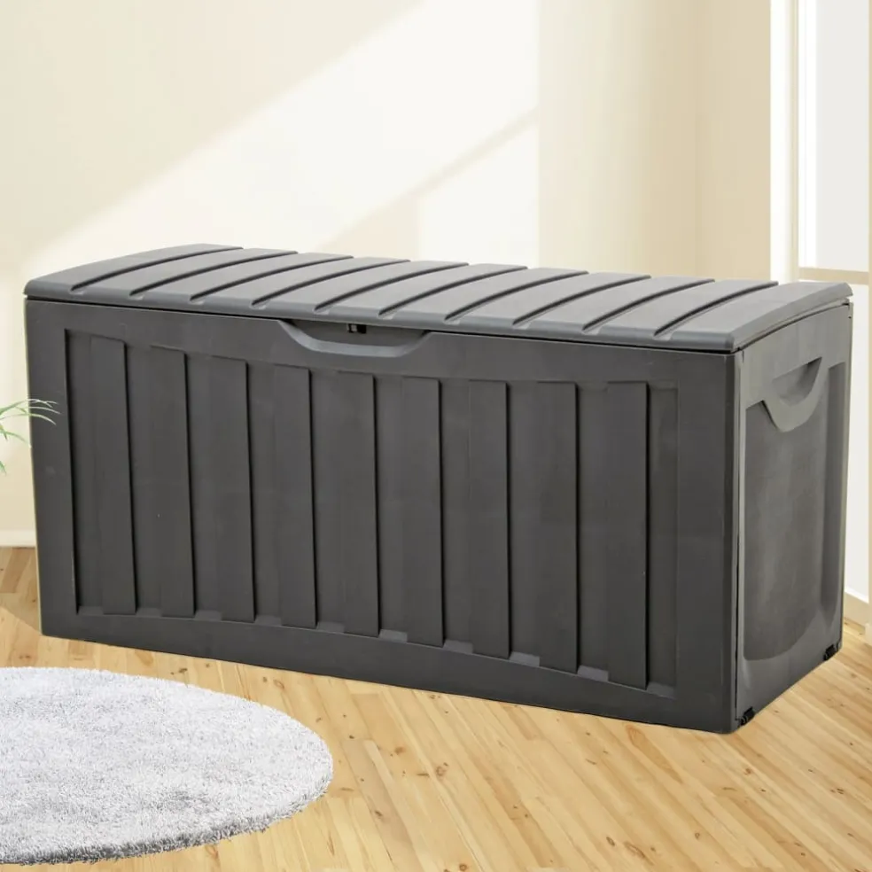 vidaXL Opbergbox 118x53x57 cm polypropyleen zwart