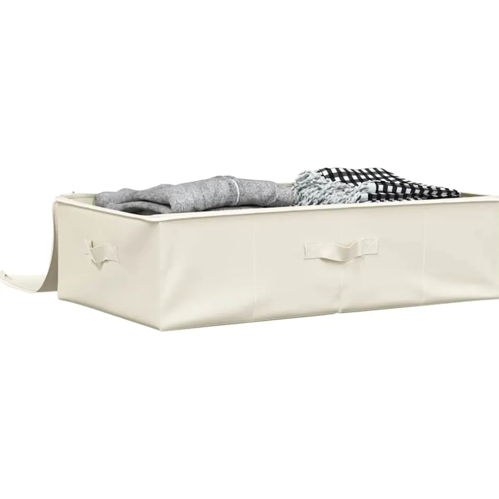 vidaXL Opbergbox 70x40x18 cm stof crèmekleurig