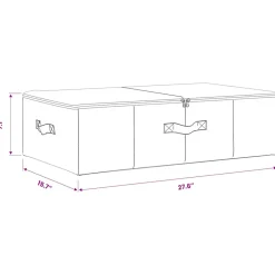 vidaXL Opbergbox 70x40x18 cm stof crèmekleurig