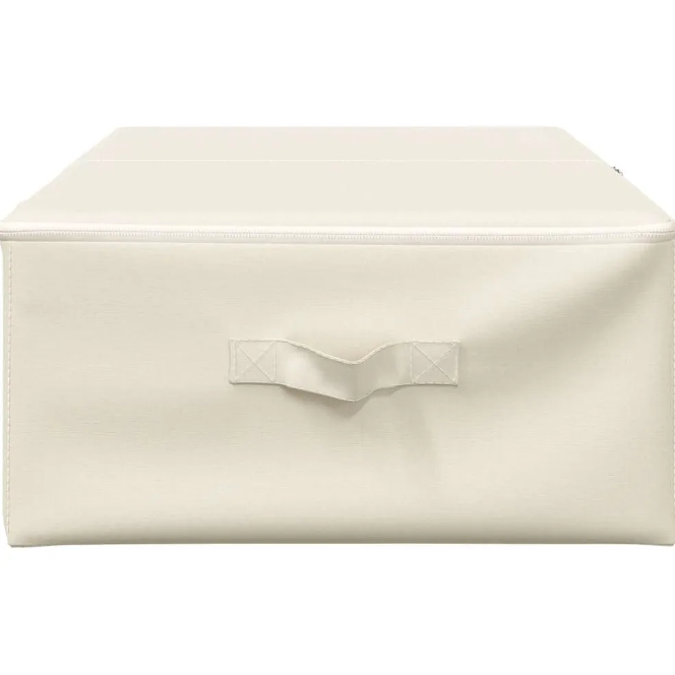 vidaXL Opbergbox 70x40x18 cm stof crèmekleurig