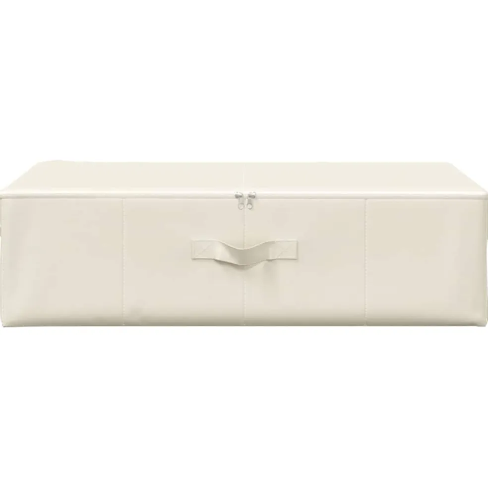 vidaXL Opbergbox 70x40x18 cm stof crèmekleurig