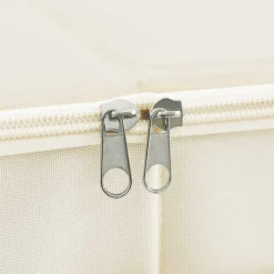 vidaXL Opbergbox 70x40x18 cm stof crèmekleurig