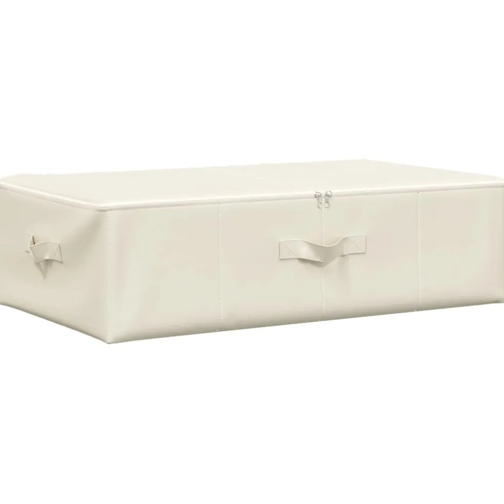 vidaXL Opbergbox 70x40x18 cm stof crèmekleurig